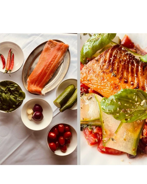 Mediterranean Style Trout with warm Tomato Salad