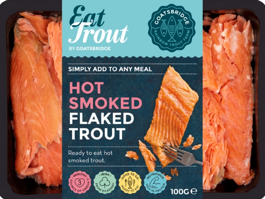 Hot smoked flaked trout