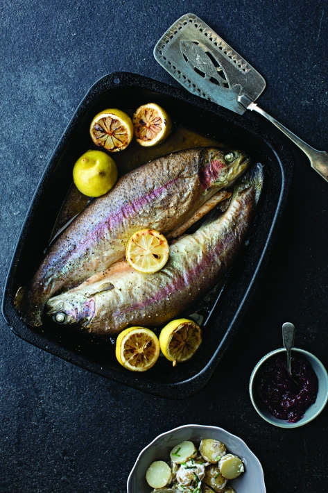 Baked Rainbow Trout with Herbs