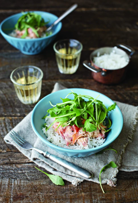 Trout with Lemon, Garlic & Tomato